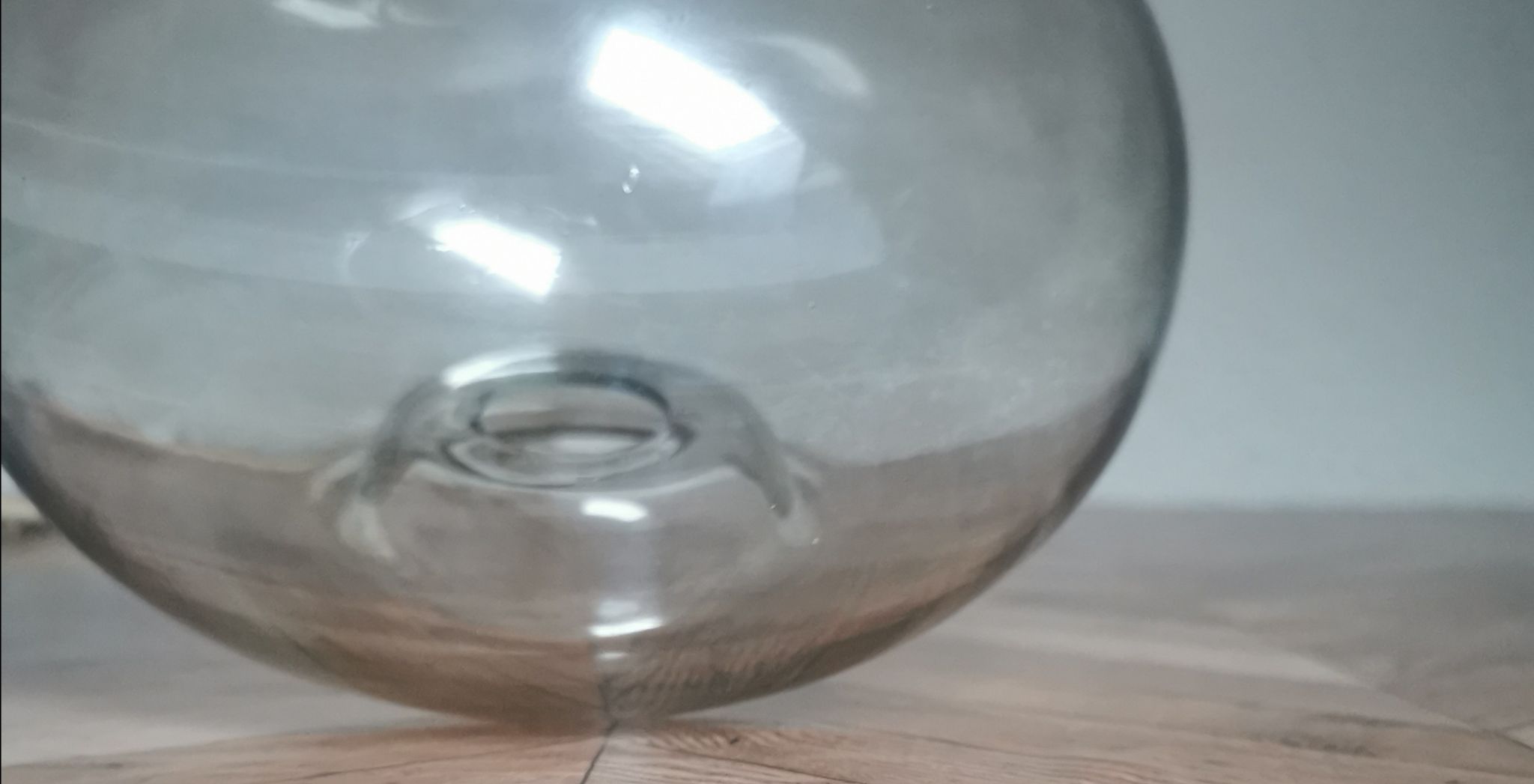 Suspension vintage globe en verre