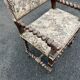 Louis XIII style armchair with twisted backrest and legs.
