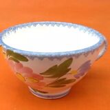 Quimper Keraluc France floral decorated cider bowl cup