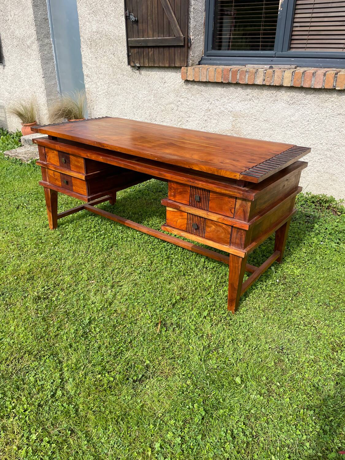 Vintage exotic wood desk 80/90