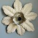 Pair of vintage white metal wall lamps/ceiling lamps