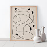 Abstract lines giclee art print, 50x70