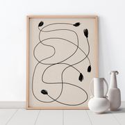 Abstract lines giclee art print 50x70