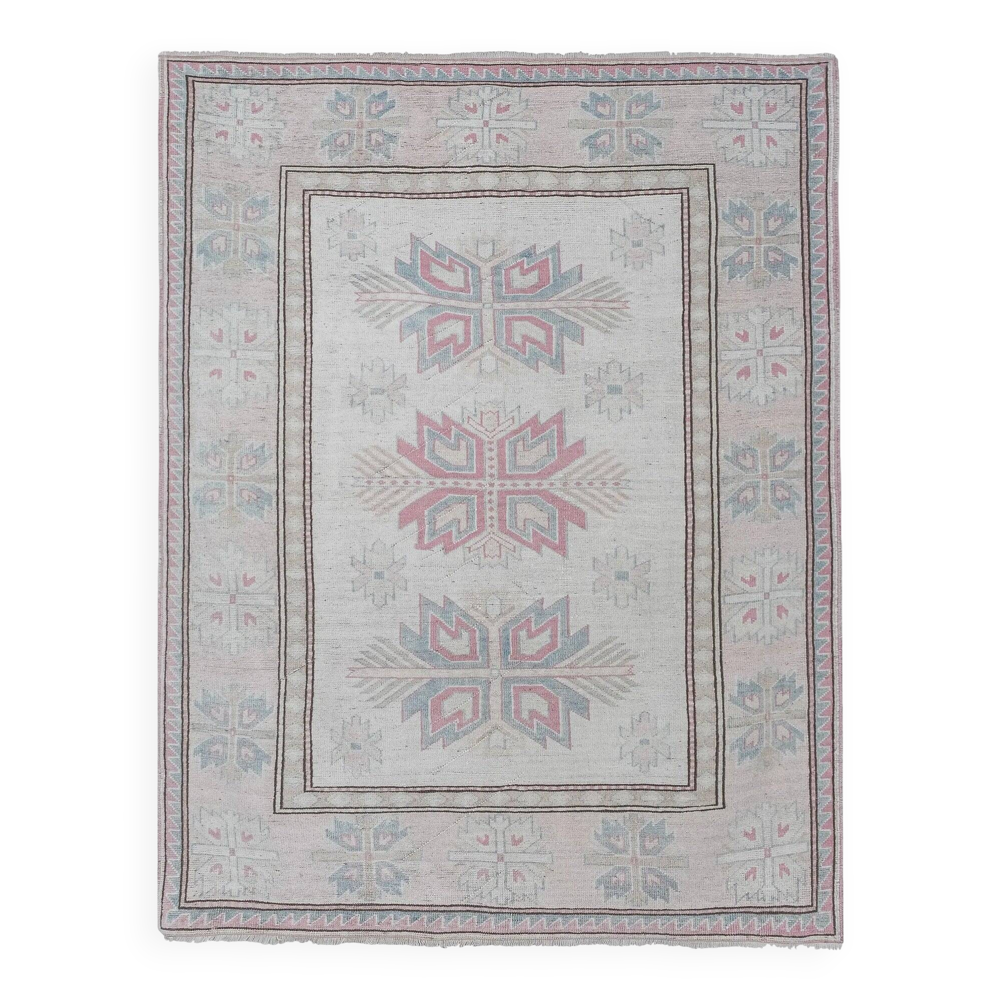 Vintage Turkish rug handmade 180x222 cm