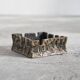 Bronze catchall in Brutalist style from the 1960s.