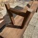 Paire de bancs orme pour table de ferme brutaliste rustique 1950