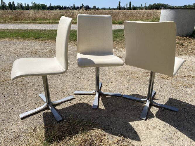 Lot de 3 chaises design 1970