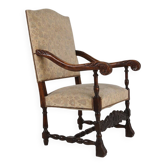 19th Century Renaissance carved oak Throne Armchair, France 1850s