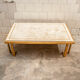 Brass coffee table and Travertine Italia 1970s