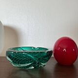 Cendrier / vide poche  murano bullé dans un vert Menthe