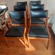 Vintage chairs in black leather