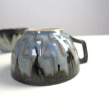Tasses grès art déco DENBAC