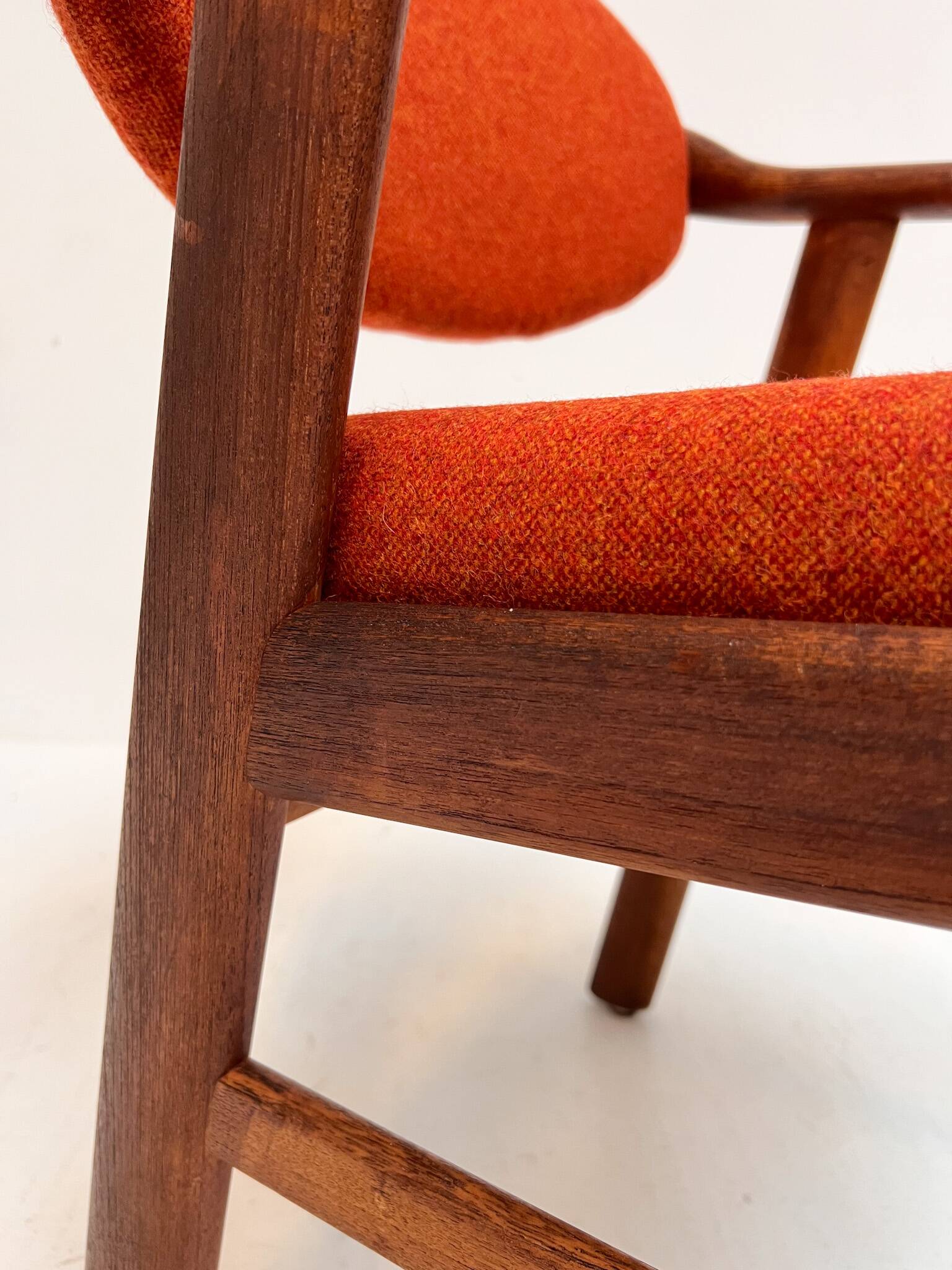 Set reupholstered Danish design chairs by Schou Andersen, 1960s