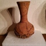 Terracotta vase covered with cork from the 70s