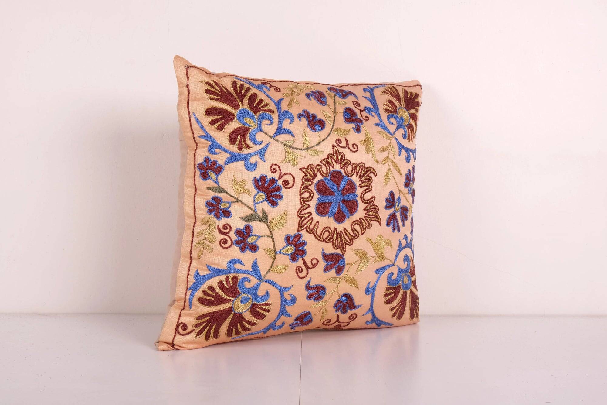 Vintage embroidered cushion cover 46x48 cm