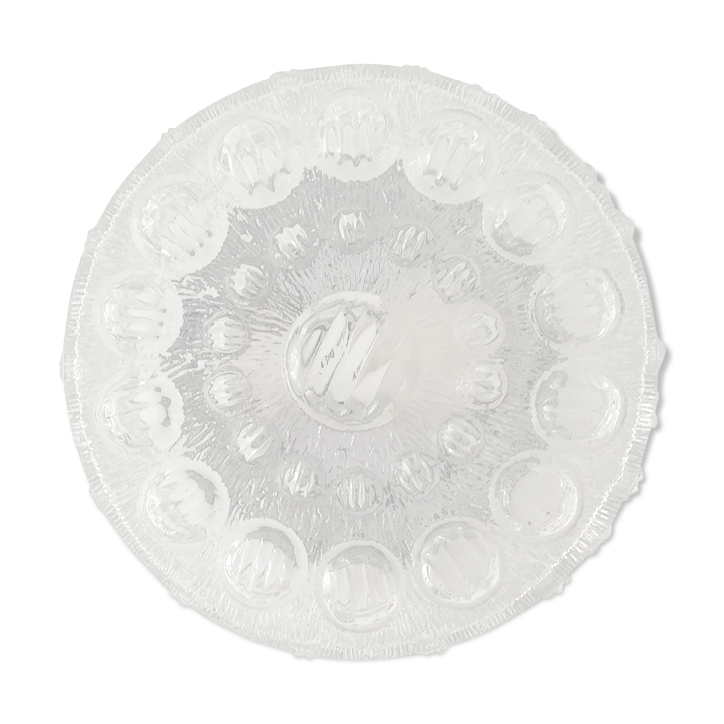 Vintage 60s-70s moulded glass ceiling light