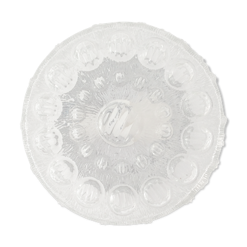 Plafonnier vintage des années 60-70 en verre moulé