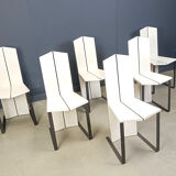 Post modern dining chairs, set of 6 - 1980s