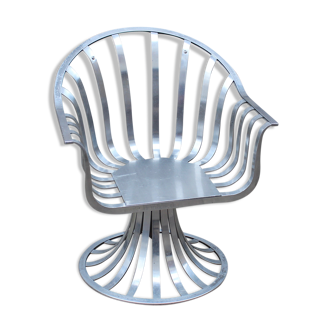 Fauteuil aluminium 1970 - modèle unique