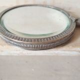 Old hand mirror beveled glass