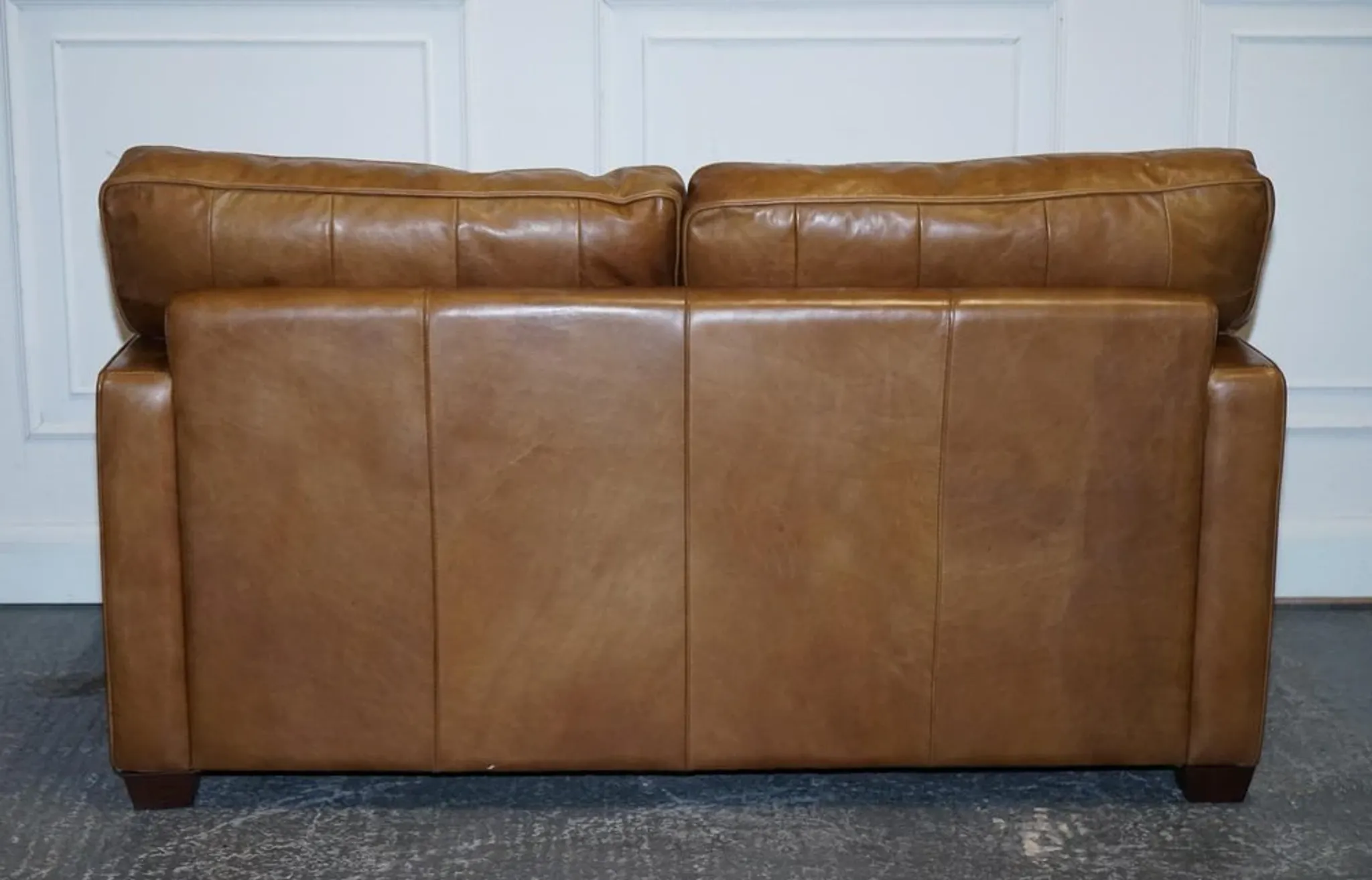 Halo Viscount Two-Seater Sofa in Tanned Leather by Timothy Oulton
