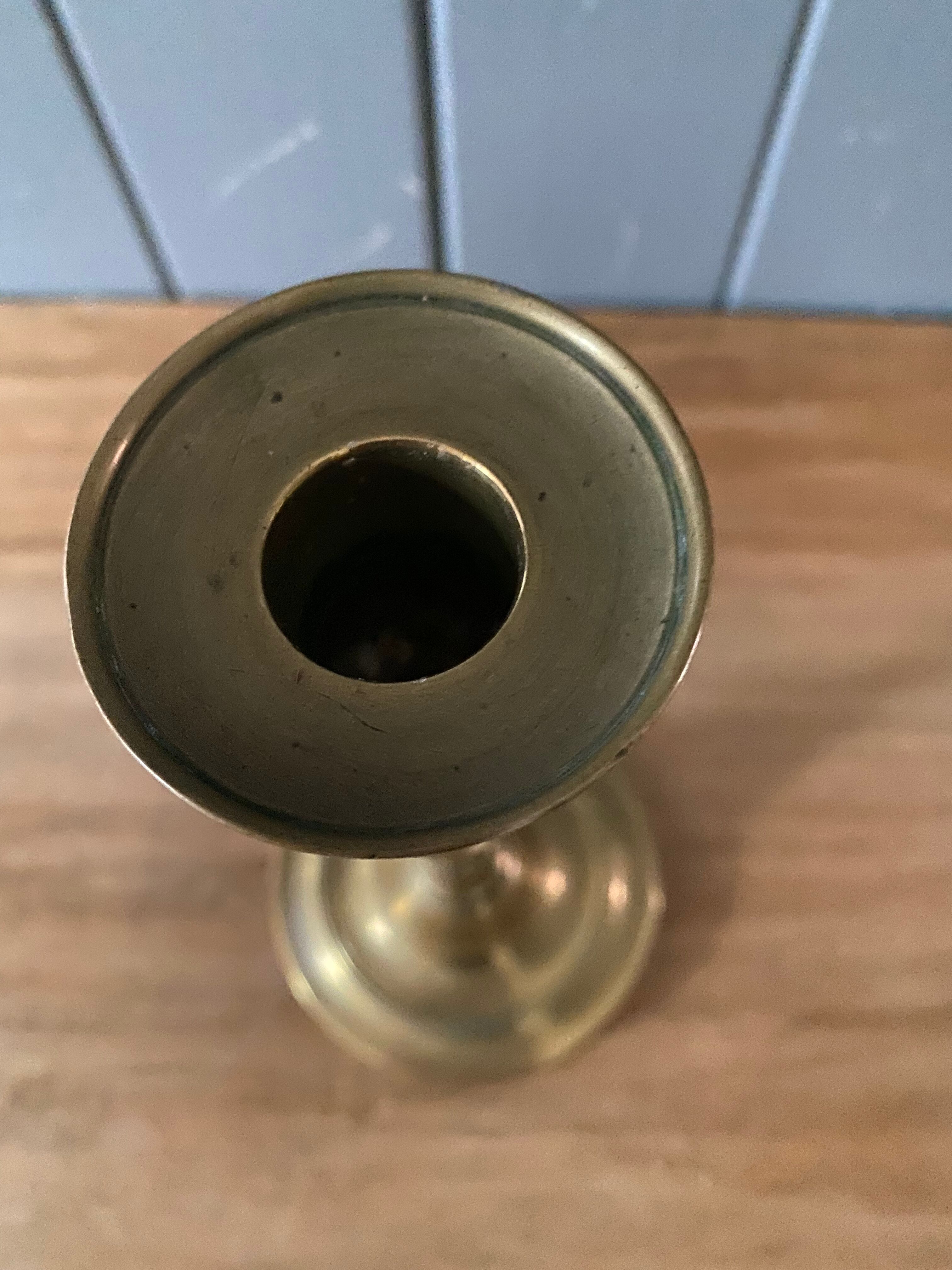 Old brass candle holder
