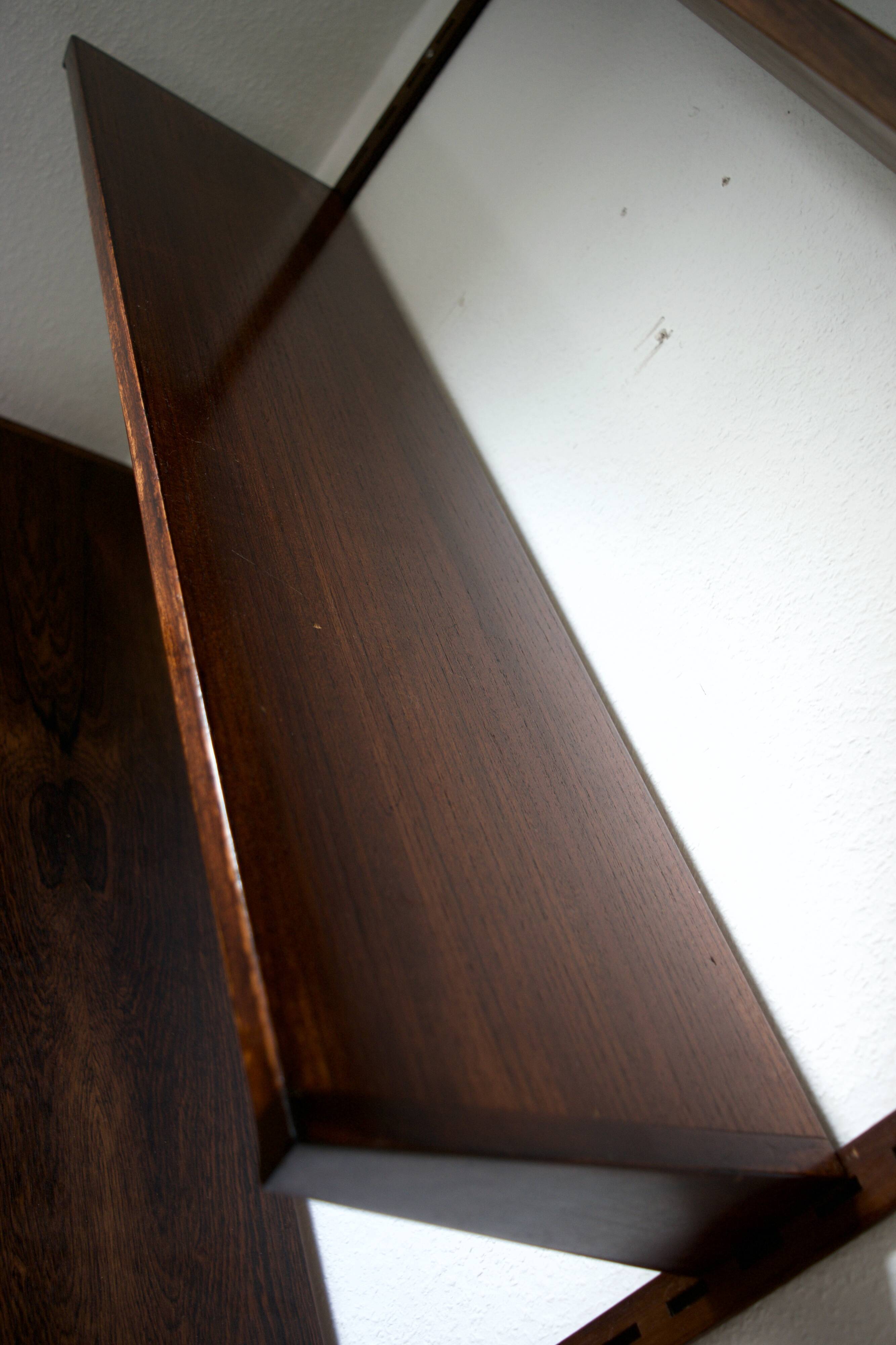 Danish Rosewood Shelves by Kai Kristiansen for Feldballes Møbelfabrik, 1960s, Set of 7