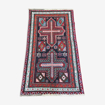 Hand-knotted Caucasian carpet - 140 x 82 cm