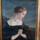 Tableau Ancien Portrait Féminin Du 19ème Siècle