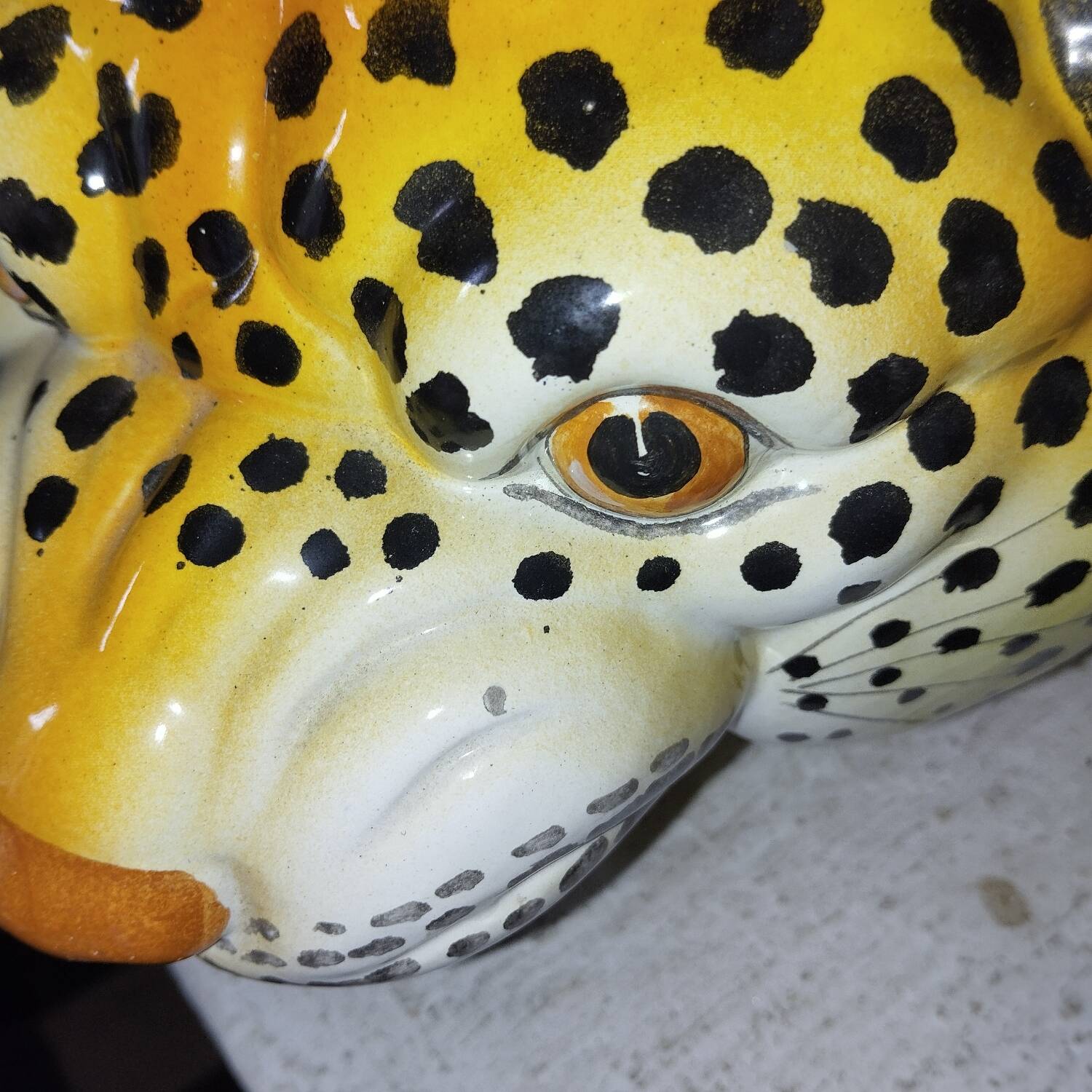 Tiger head ceramic planter