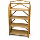 Vintage bamboo shelf – Handmade – Removable trays