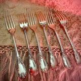 6 Marly Model Forks - Christofle, Silver-Plated Metal