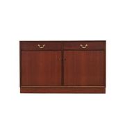 Danish mahogany veneered cabinet with drawers and lockable doors, 1970s