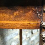 Louis XVI style side table in rosewood veneer decorated bronze
