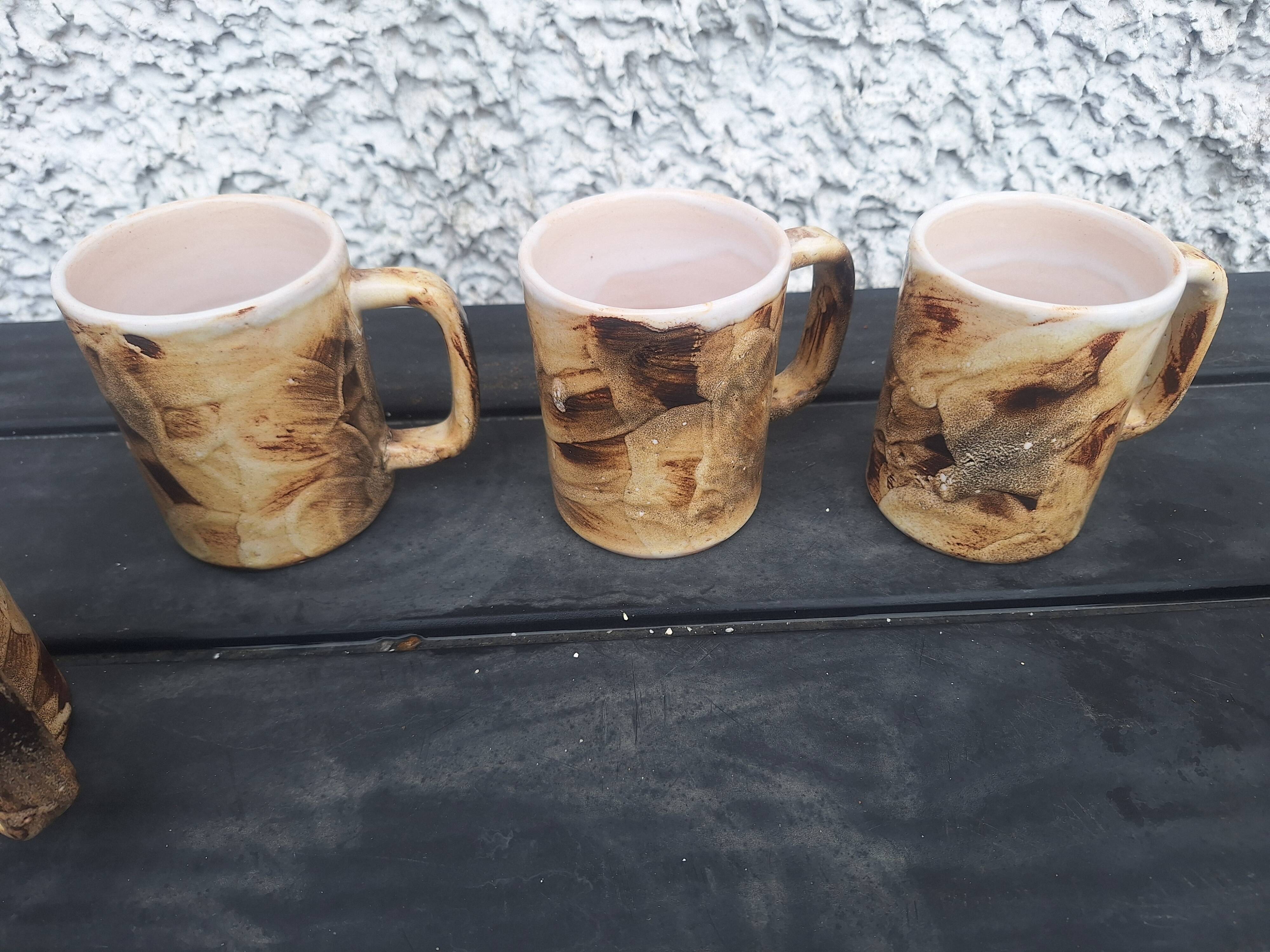 6 Vintage Cups Galerie Palissy Vallauris