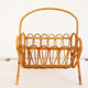Magazine rack vintage rattan