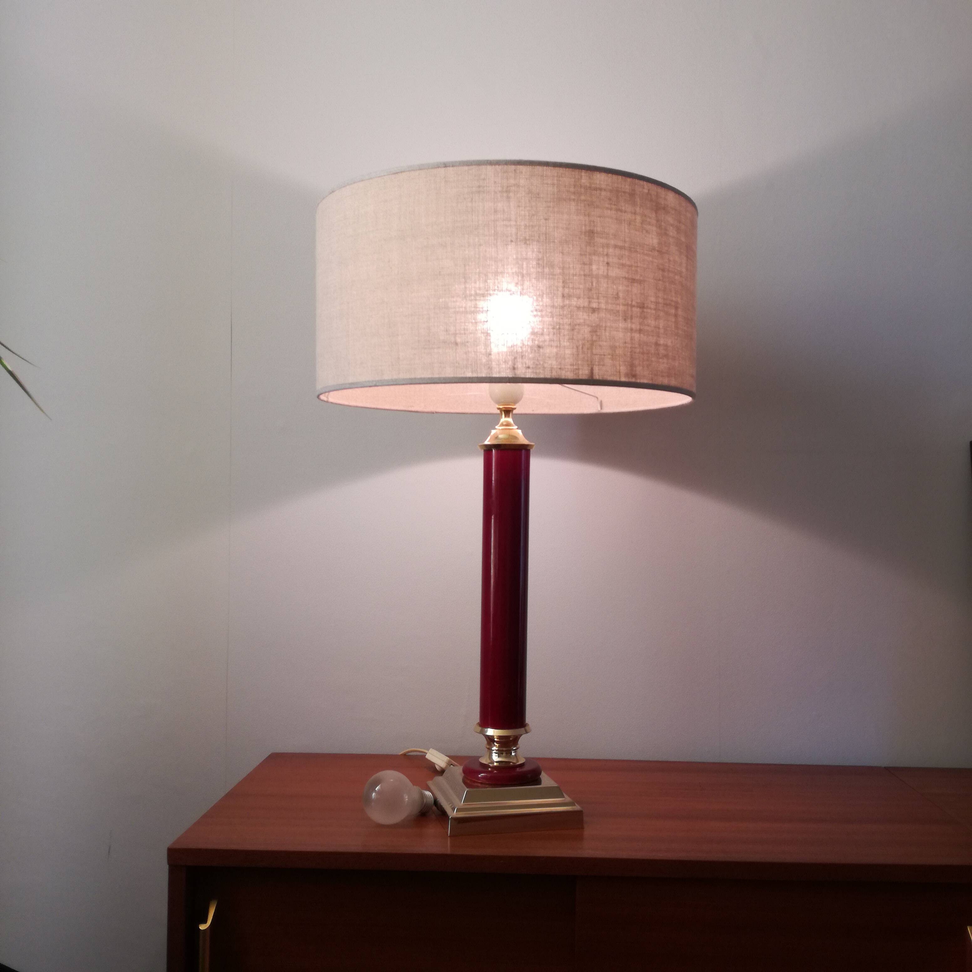 De Schuyneter column lamp in brass 1970