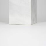 Solid Carrara marble lamp circa 1970