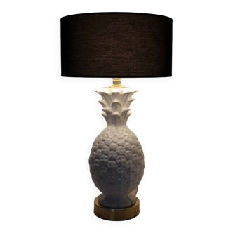 Lampe Ananas en céramique et laiton