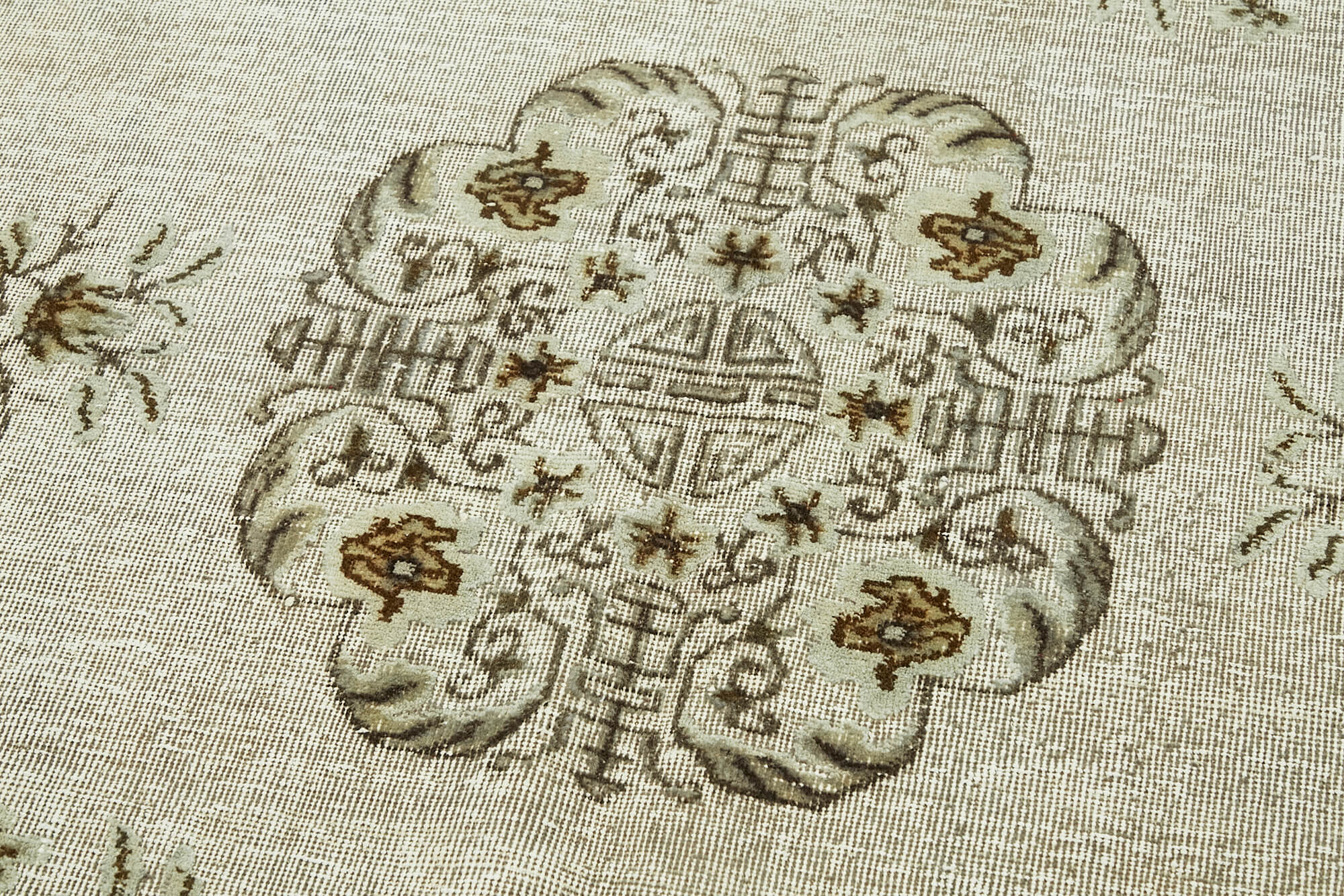 Hand-Knotted Vintage Turkish 1980s 188 cm x 317 cm Grey Rug