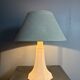 Midcentury suede leather large mushroom table lamp, 1960s-1970s