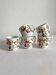 5 antique porcelain coffee cups decorated with birds