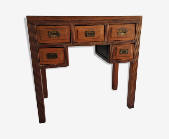 Bureau chinois XVIII ème siècle en orme clair