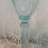 Glass tulip candle holder on stand