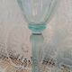 Glass tulip candle holder on stand