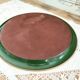 Russian tray in hand-painted sheet metal decoration old pink twigs and gilded border