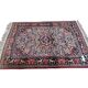 Bijar carpet, red and blue, bird patterns 120x158cm, Iran