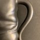 Vase en céramique botte cavalière rouge et noire Pol Chambost