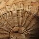 Panier corbeille ronde osier tressage vintage