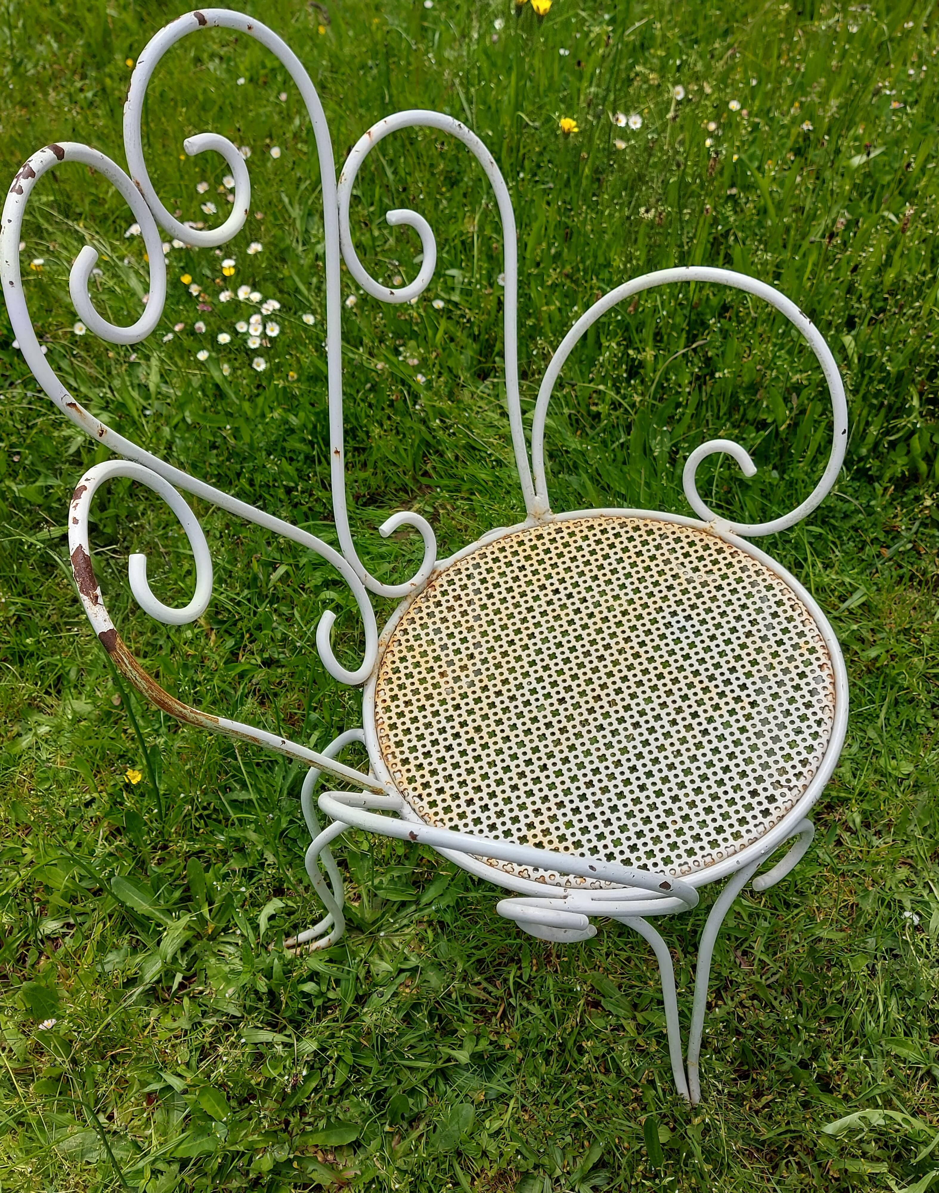 Wrought iron garden furniture circa 1950
